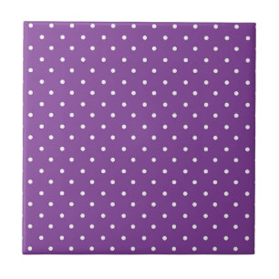 Seamless purple background polka dot pattern ceramic tile