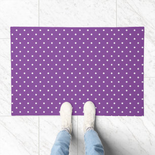 Seamless purple background polka dot pattern doormat