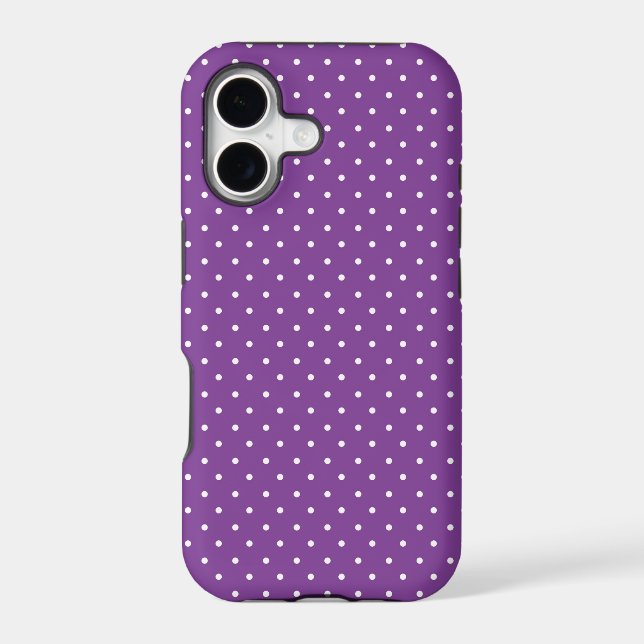 Seamless purple background polka dot pattern  iPhone case (Back)