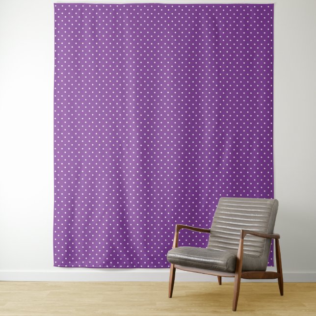 Seamless purple background polka dot pattern  tapestry (In Situ)