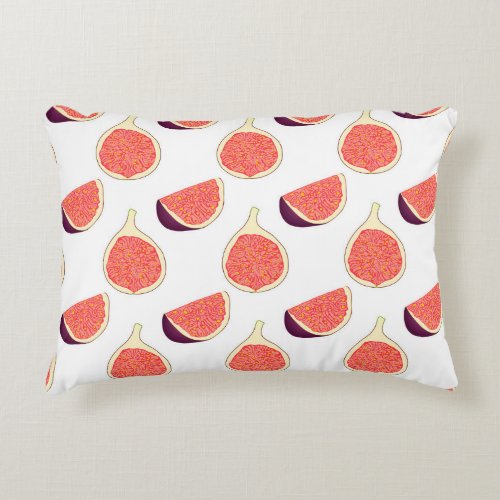 Seamless purple fig colorful pattern accent pillow