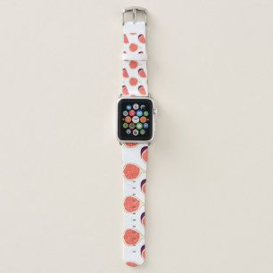 Seamless purple fig: colorful pattern apple watch band