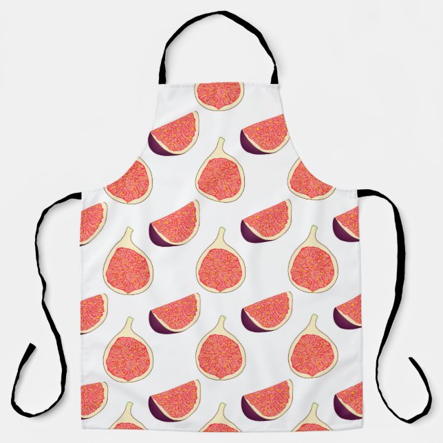 Seamless purple fig: colorful pattern apron (Front)