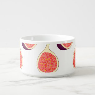 Seamless purple fig: colorful pattern bowl