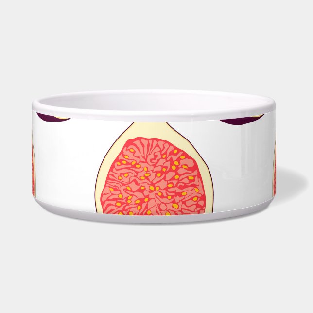 Seamless purple fig: colorful pattern bowl (Front)