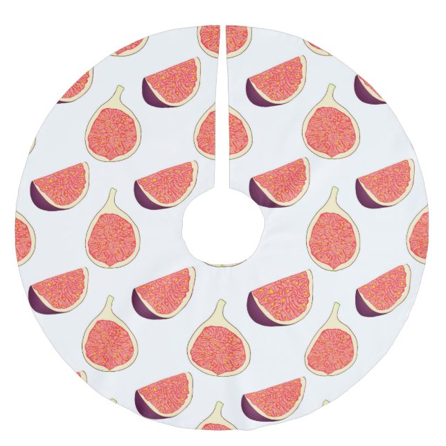 Seamless purple fig: colorful pattern brushed polyester tree skirt (Front)