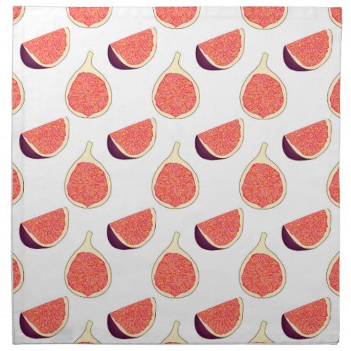 Seamless purple fig colorful pattern cloth napkin