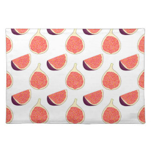 Seamless purple fig: colorful pattern cloth placemat