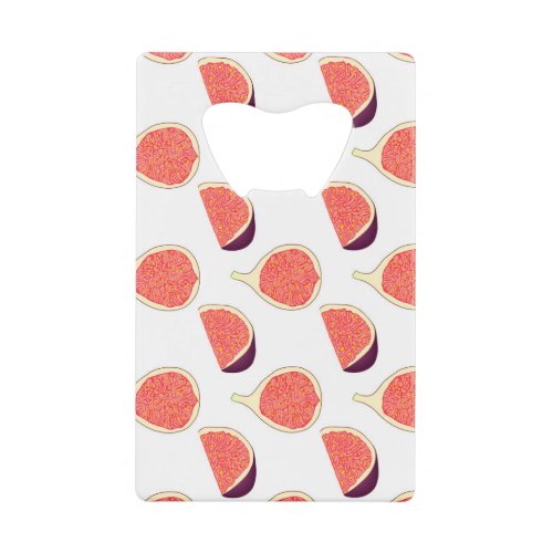 Seamless purple fig colorful pattern credit card bottle opener