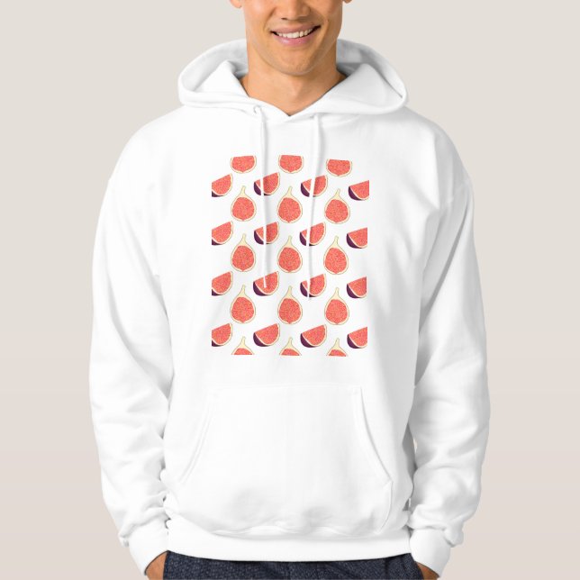 Seamless purple fig: colorful pattern hoodie (Front)