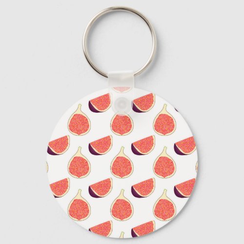 Seamless purple fig colorful pattern keychain