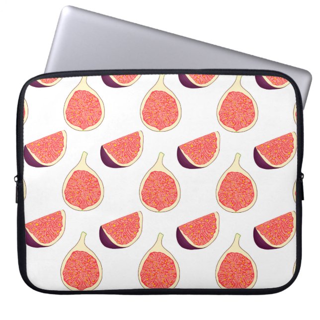Seamless purple fig: colorful pattern laptop sleeve (Front)