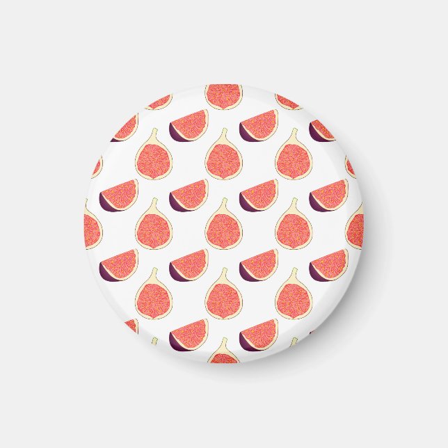 Seamless purple fig: colorful pattern magnet (Front)