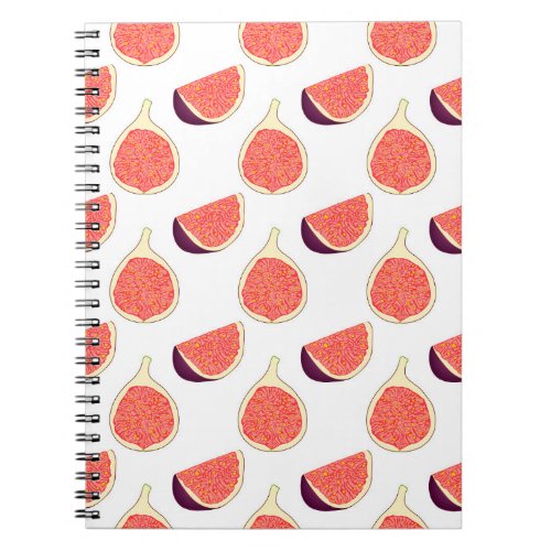 Seamless purple fig colorful pattern notebook