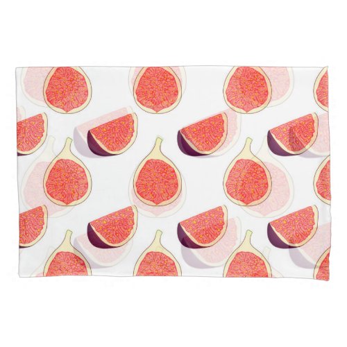 Seamless purple fig colorful pattern pillow case