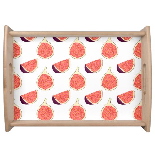 Seamless purple fig colorful pattern serving tray