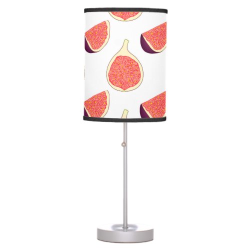 Seamless purple fig colorful pattern table lamp