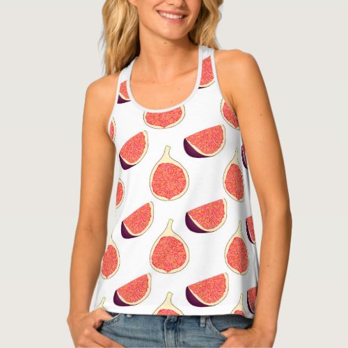 Seamless purple fig colorful pattern tank top