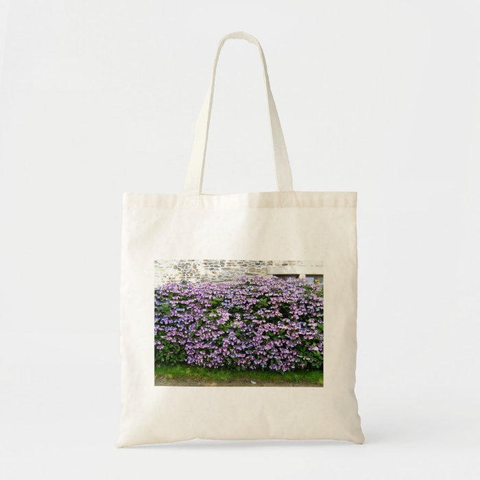 Seamless Purple Flowering Hedges Bag