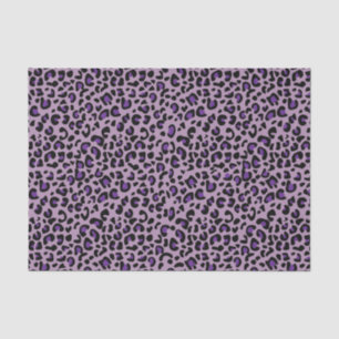 Seamless Purple Jaguar Wild Cat Animal Print Tissue Paper