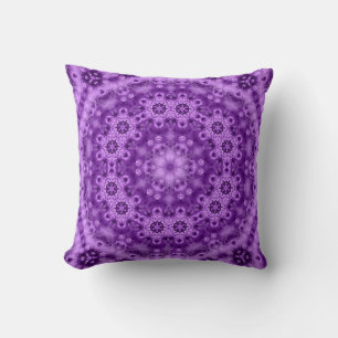 Seamless purple luxury floral pattern Pillow