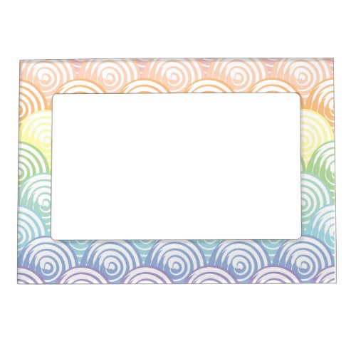 Seamless Rainbow Pattern Colorful and Playful  Magnetic Frame