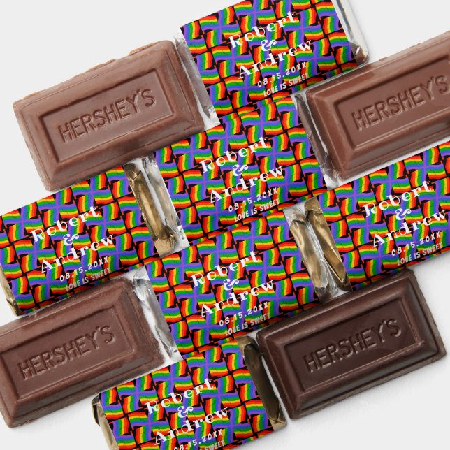 Seamless Rainbow pattern hershey's miniatures (Assorted)