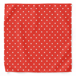 Seamless red background polka dot pattern bandana