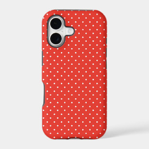 Seamless red background polka dot pattern iPhone 17 case