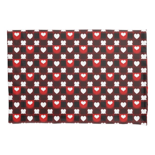 Seamless Red Heart Pattern Background Pillow Case (Front)