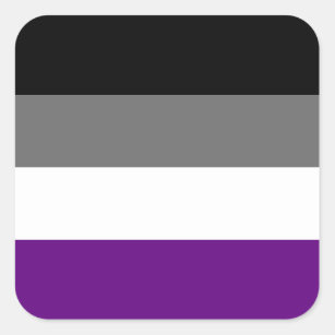 Seamless Repeating Asexual Pride Flag Pattern Square Sticker
