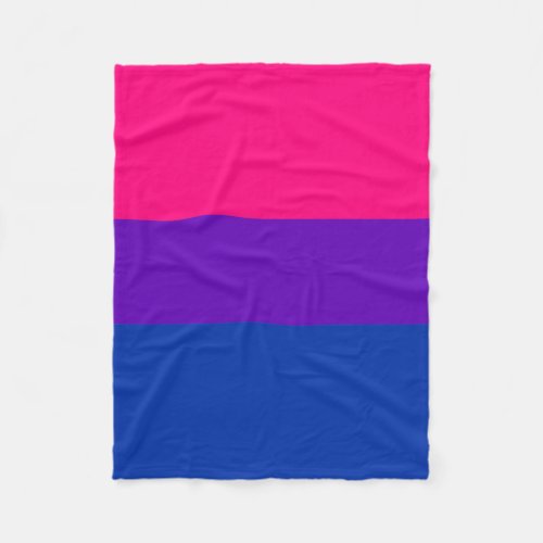 Seamless Repeating Bisexual Pride Flag Pattern Fleece Blanket