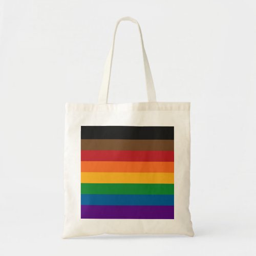 Seamless Repeating Inclusive Rainbow Pride Flag  Tote Bag