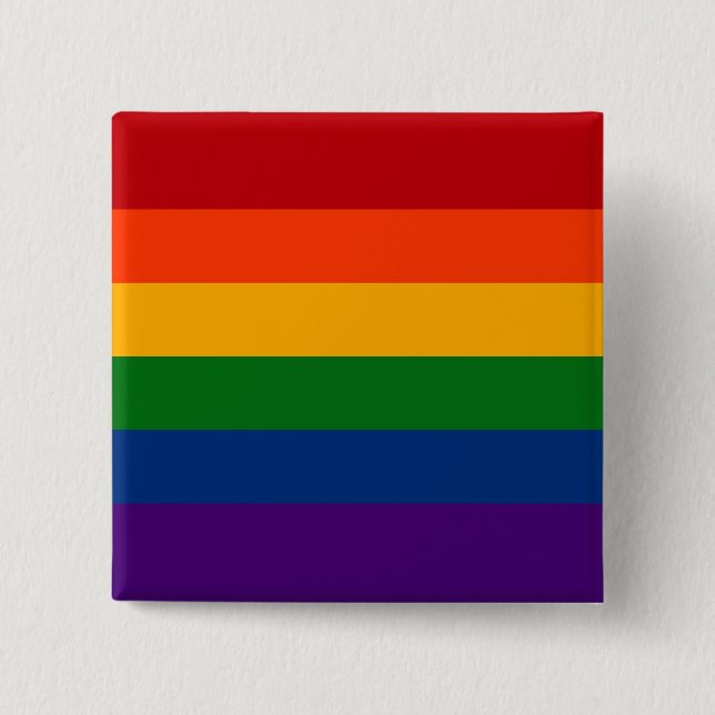 Seamless Repeating LGBTQ Pride Rainbow Flag  Pinback Button (Front)
