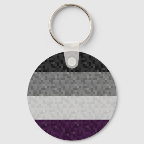 Seamless Repeating LGBTQ Pride Rainbow Pixel Flag Keychain