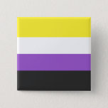Seamless Repeating Non-binary Pride Flag Pattern Button at Zazzle