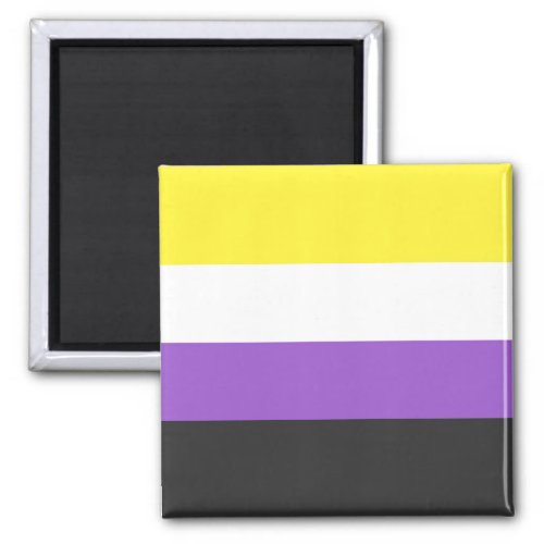 Seamless Repeating Non_Binary Pride Flag Pattern Magnet