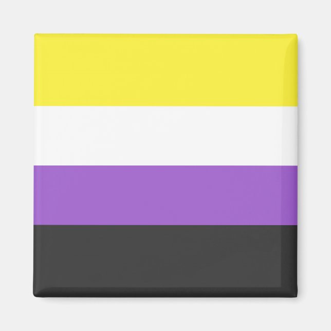 Seamless Repeating Non-Binary Pride Flag Pattern Magnet (Front)