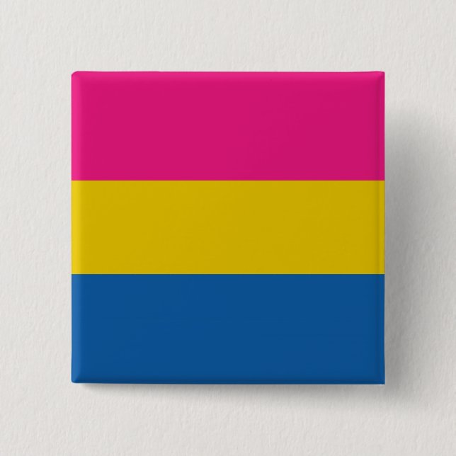 Seamless Repeating Pansexual Pride Flag Pattern Button (Front)