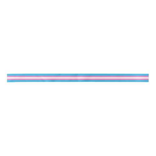 Seamless Repeating Transgender Pride Flag Pattern Satin Ribbon
