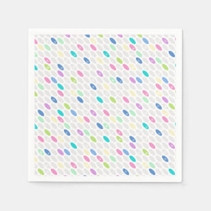 Seamless retro colors design circles polka dots pa napkins