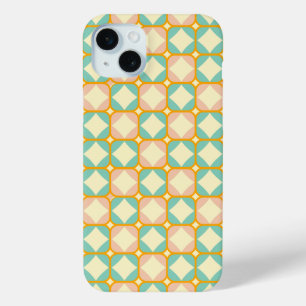 Seamless retro pattern with rounded squares iPhone 15 plus case