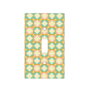 Seamless retro pattern with rounded squares light switch cover