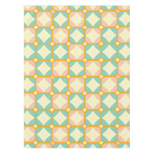 Seamless retro pattern with rounded squares tablecloth