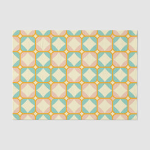 Seamless retro pattern with rounded squares tissue paper