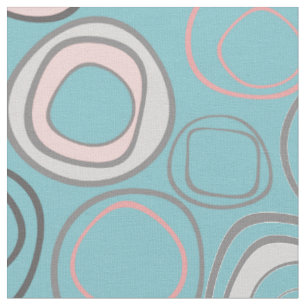 Seamless retro vintage circles round shapes ellips fabric