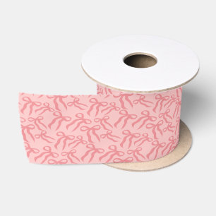 Seamless Ribbon Pattern In Charm And Tea Rose Pink