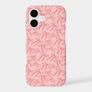 Seamless Ribbon Pattern In Charm And Tea Rose Pink iPhone 17 Case