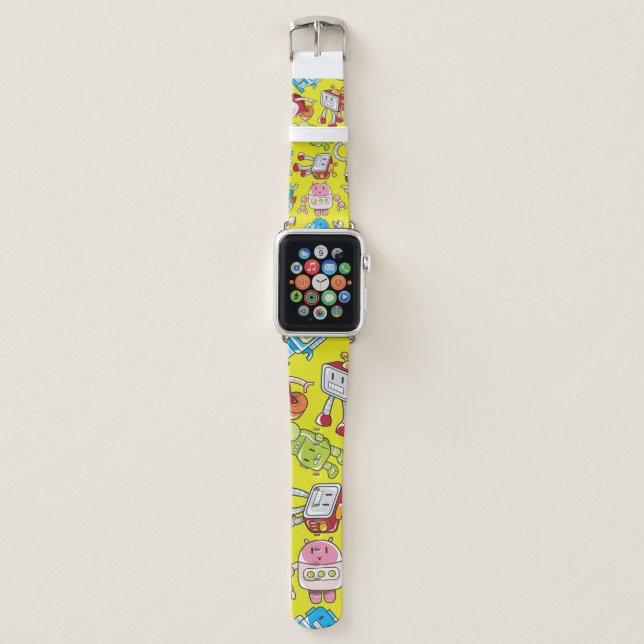 seamless robot pattern apple watch band (Front)