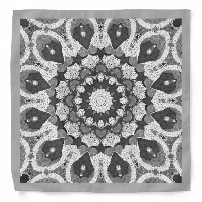 Seamless round circle pointillism dots points mand bandana (Front)